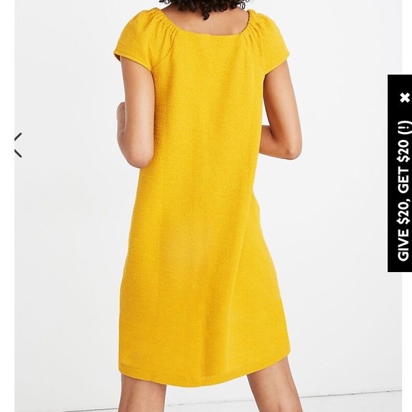 Madewell texture and thread cap sleeve dress 💛 - Picture 3 of 7